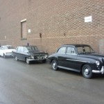 Lineup of vehicles used in Endeavour on ITV