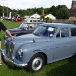 Wolseley Owners Club stand - member and 1957 Wolseley 15/50
